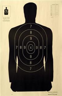 Law Enforcement target Special 25 yd Silhouette