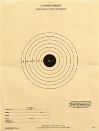 15 Foot Junior Air Rifle Single Bullseye