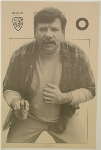 International Association of Law Enforcement Firearms Instructors Black and White Photo Target