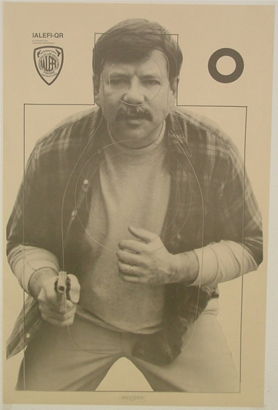 International Association of Law Enforcement Firearms Instructors Black and White Photo Target