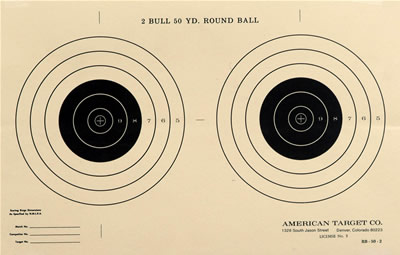 National Muzzle Loading Rifle Association Type-50 yard 2 Bullseye