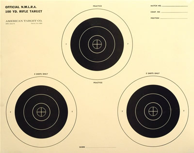 National Muzzle Loading Rifle Association Type-3 Bullseye 100 yard