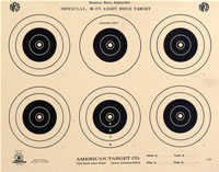 A 32 50 Foot Light Rifle Six Bullseye