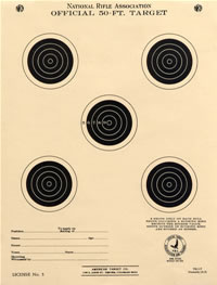 TQ 1/5 50 Foot Rifle Five Bullseye